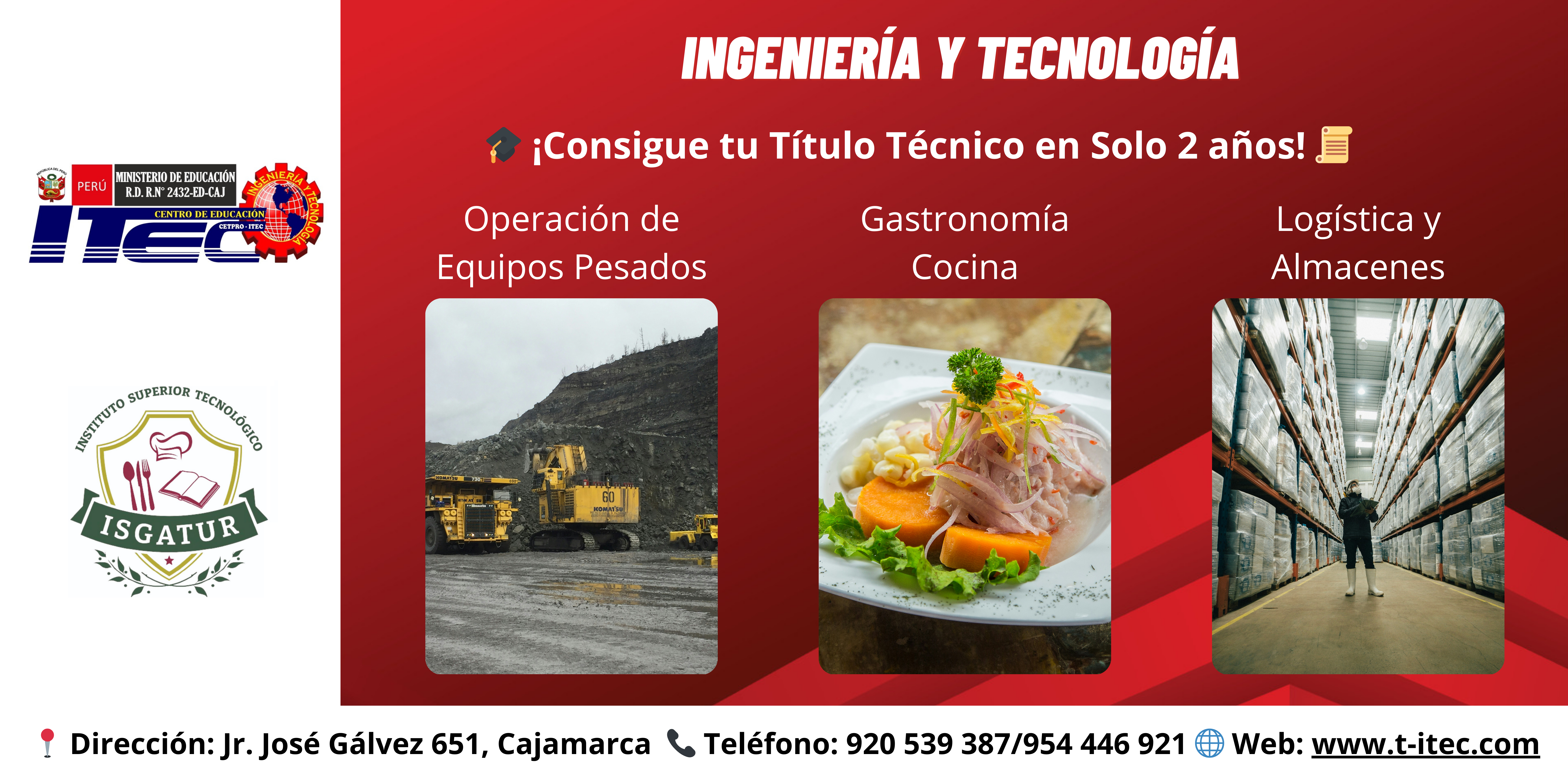 Carreras técnicas en Cajamarca - ITEC